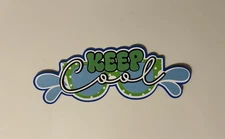Keep Cool Summer Sunglasses Scrapbook Title Handmade Die Cut Paper Pieced