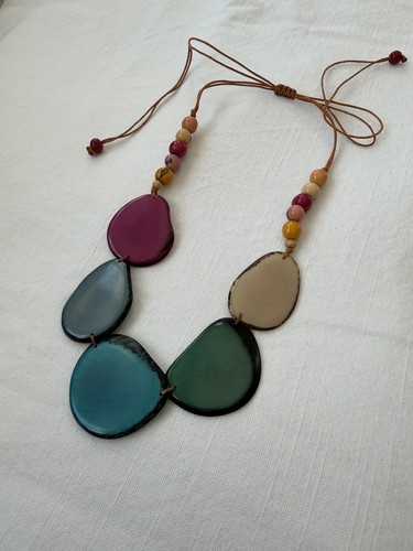 TAGUA HALSKETTE. Handwerklicher handgefertigter Naturschmuck des Amazonas-Regenwaldes NEU G - Bild 7 von 7