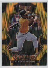 2023 Panini Select Premier Level Gold Flash Prizm /10 Rickey Henderson HOF k4s