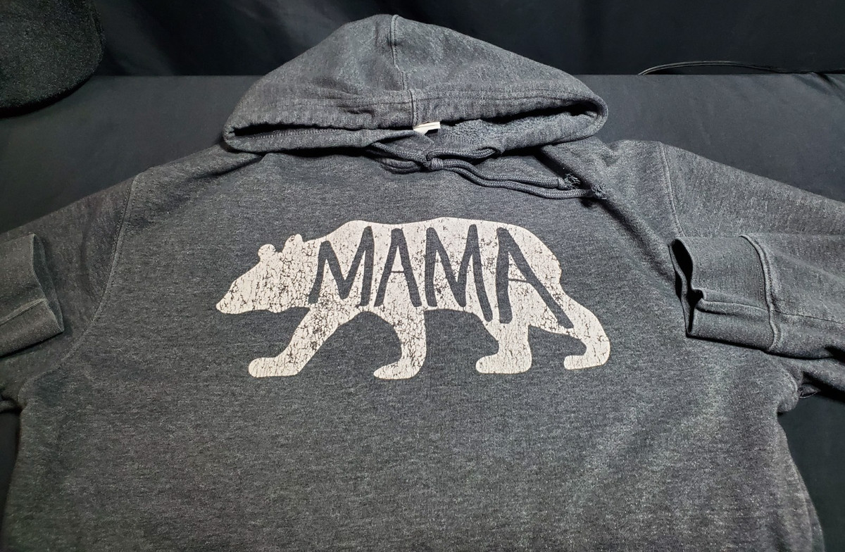 Jane Marie Mama Bear Grey Hoodie sz XL View 6