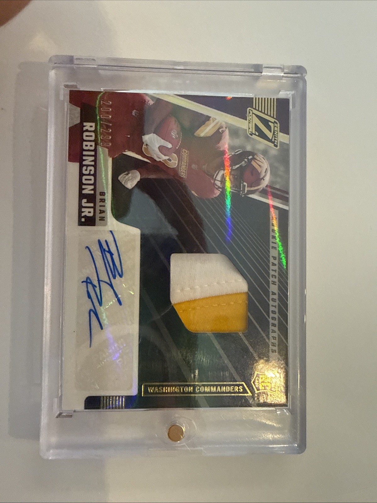 2022 Panini Zenith Brian Robinson Jr RPA Rookie Patch Auto Autograph RC #110/299