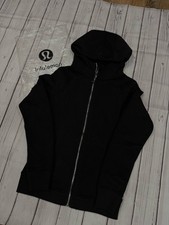 Lululemon Scuba Hoodie, Full Zip, Size Women's 6 Black, Cotton Sweatshirt