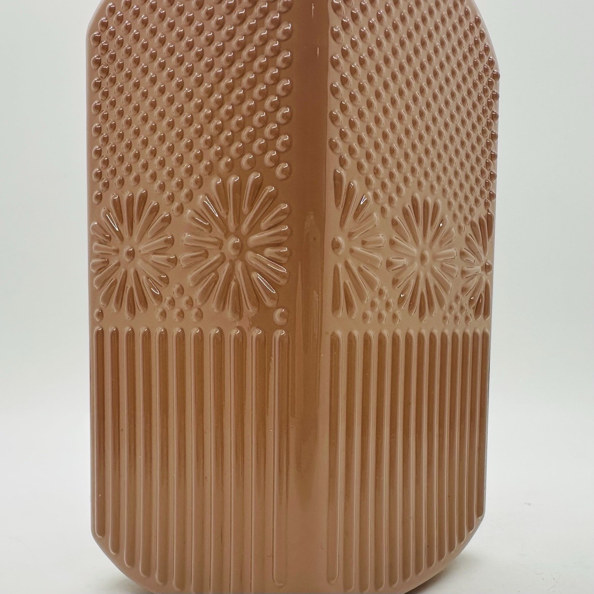 NEW! BATH & BODY WORKS TAN FLORAL GLASS GENTLE FOAMING HAND SOAP