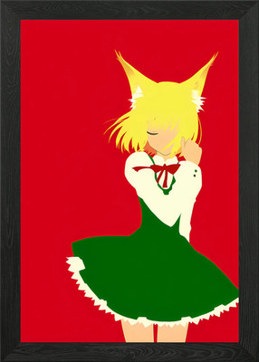 Anime Girl Minimalistische Kunst Gerahmtes Wandbild Poster Leinwanddruck Bild