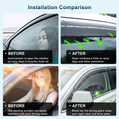 For 2015-2020 Chevrolet Suburban Window Visors Vent Rain Guards Wind Msigxmpsuuj - Bild 5 von 11