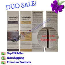 DUO-Dr.Melaxin PEEL SHOT GLOW EXFOLIANT RICE AMPOULE 80ml WHITE / BLACK RICE
