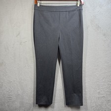 Talbots Refined Bi Stretch Pants Size 10P Gray High Waist Straight Leg NEW