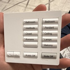 Lutron HomeWorks QS HQR-T10RL-U1 Wandschalter Mehrraumsteuerung weiß Batterie