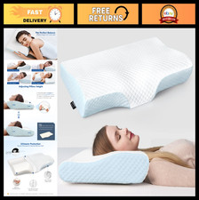 Adjustable Memory Foam Pillow for Neck Pain Relief, Ergonomic Cervical Support,