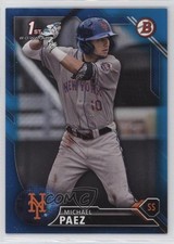 2016 Bowman Draft Draft Picks Blue 81/150 Michael Paez #BD-115 3q5