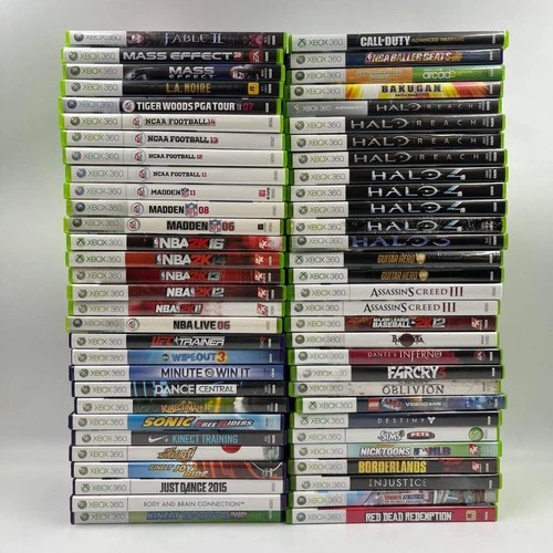 Lot of 60 Microsoft Xbox 360 Games Halo Mass Effect Call of Duty