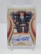 JOE THOMAS 2023 IMMACULATE DRAFT PICKS AUTOGRAPH! #64/99! CLEVELAND BROWNS!