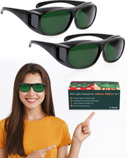Red Light Therapy Glasses,Eye Protection for Infrared  LED Light Sessions  Block