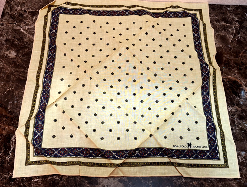 ROYAL POLO SPORTS CLUB - Cotton Handkerchief - Pocket Square 15.5" x 15.5"