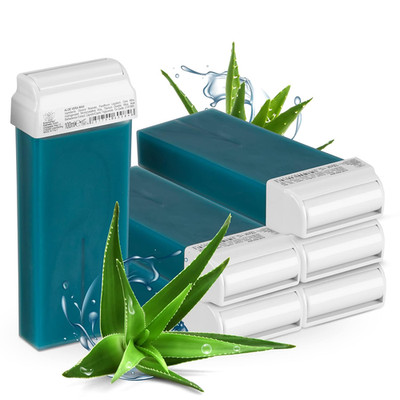 Aloe Vera Wachspatronen Haarentfernung, Roll on Wax Roller, Warmwachspatronen, 6