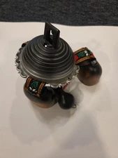 German Rustic Copper Cow Goat Dinner Bell Wind Chime