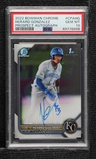 2022 Bowman Chrome Prospect Auto Herard Gonzalez #CPA-HG PSA 10 GEM MT Auto 4ta