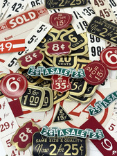 Vintage Lot 264 Gummed Labels Price Tags Stickers Journal Ephemera Store Advert