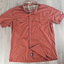 Kuhl Response Men's Eluxur Short Sleeve Shirt Burnt Umber - Large