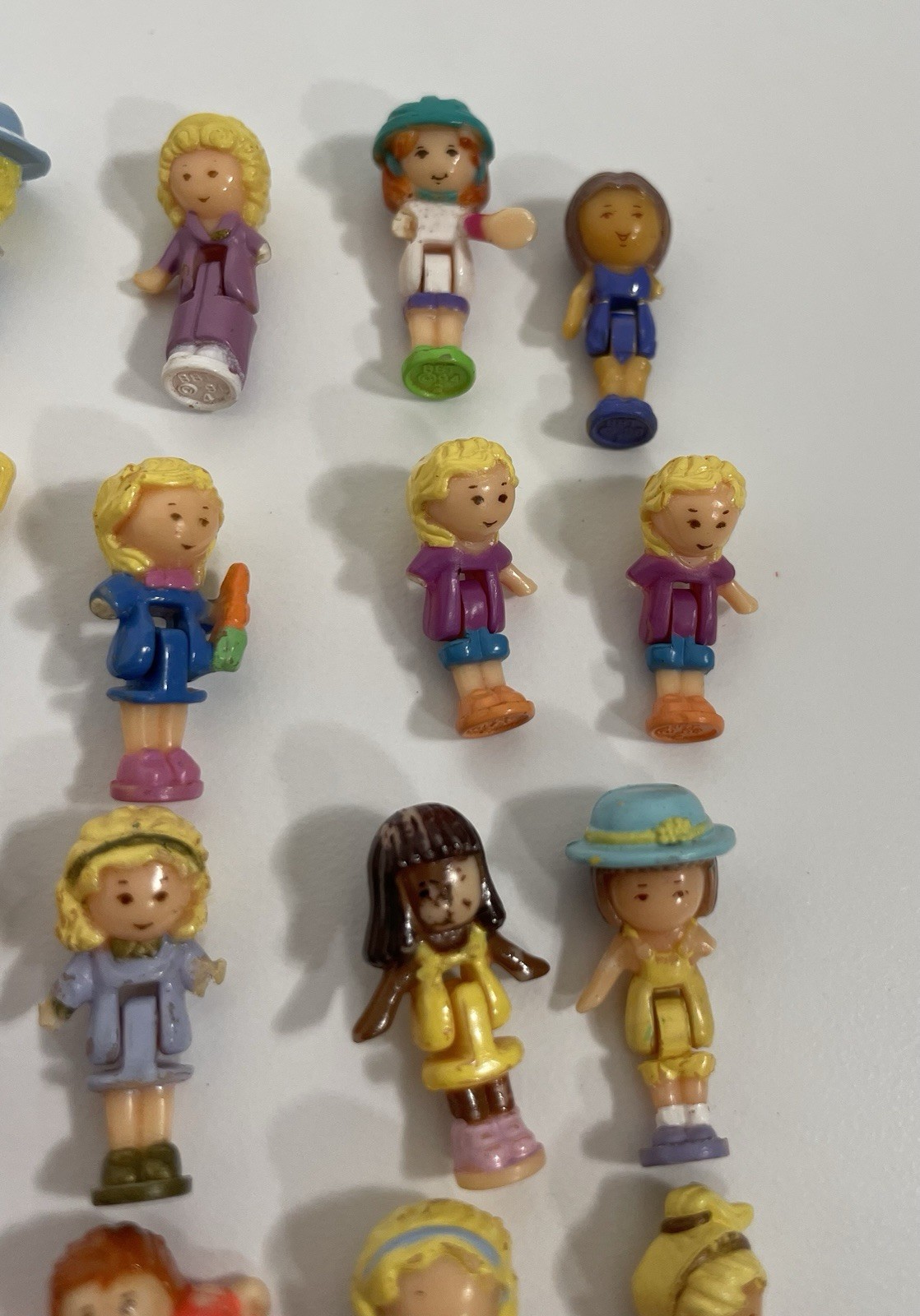 DAMAGED Vtg Polly Pocket Figure Lot Bluebird Girl Dolls Mini 1980s 1990s Compact