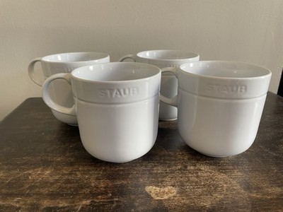 STAUB  Dinnerware 4-pc 16 oz. Mug Set WHITE- NEW