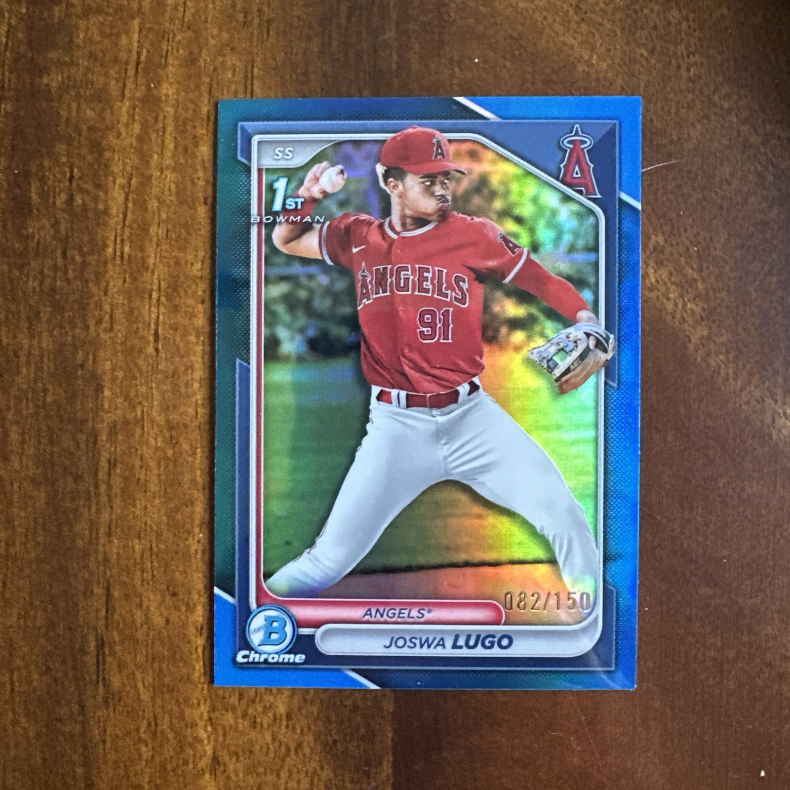 Joswa Lugo 2024 Bowman Chrome First #BCP-237 Blue Refractor /150 (RC) Angels