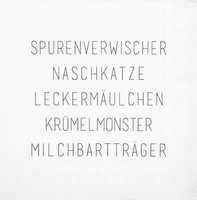 Dining Cocktailservietten 'Spurenverwischer' 25X25 Cm, 14780