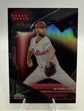 Topps 2026 Chrome Black Zack Wheeler #104 Red Refractor /5