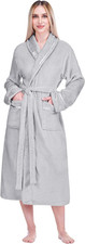 Robes for Women, Fleece Soft Fluffy Bathrobe, Plush Cozy Long Spa Robe