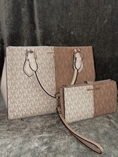 Tan and Beige Split-Tone Michael Kors (Medium...