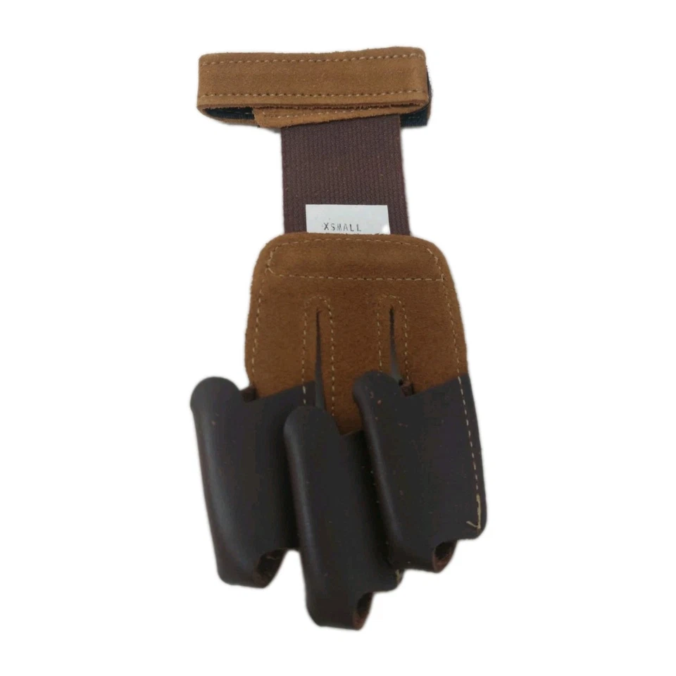 Neet Archery Products Adult Extra Small Shooting Glove:  Tan Suede Leather 60140 - Image 3 of 4