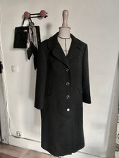 Manteau en laine noir, années 60, taille M