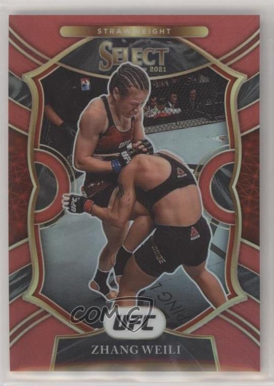 2021 Panini Select UFC Concourse Red Prizm 24/99 Zhang Weili #93 2q0