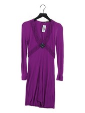 Roberto Cavalli A-Line Midi Dress in Purple