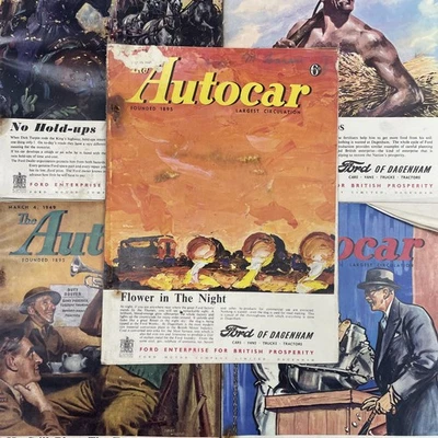 ORIGINAL VINTAGE Junk Magazine Motor Autocar Car 1949 Advert Clippings Ford Lot - image 1 of 4