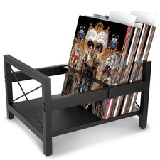 Vinyl Record Holder, All Metal Album Case Storage, Holds up to 60-80 LPs