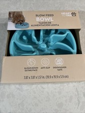 Heart to Tail Slow Feeder Dog Bowl Anti-slip Rubber Bottom Dishwasher Safe