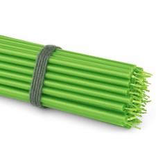 50x Stabkerzen Grün Rußfrei Tropffrei dünn L 16cm Premium Paraffinwachs 36110