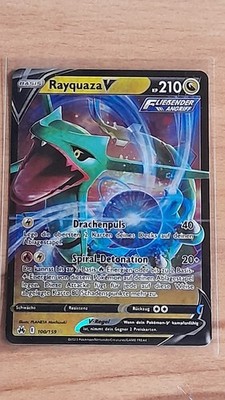 Pokemon Karte Rayquaza V 100/159 Zenit der Könige Ultra Rare Near Mint Deutsch