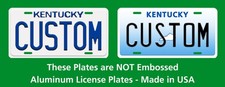 Kentucky Custom Made Auto/Truck Aluminum License Plate 12"x6" Made in USA UV Pro