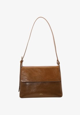 A.P.C. Virginie Flap Bag – Coffee brown Leather – New- W/Dust Bag