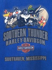 HARLEY DAVIDSON MOTORCYCLES LOONEY TUNES MENS XL SHIRT