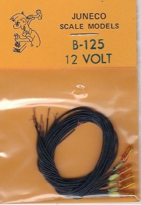 Juneco B-125 12 Volt Amber Bulb w/Wiring (Pack of 5)