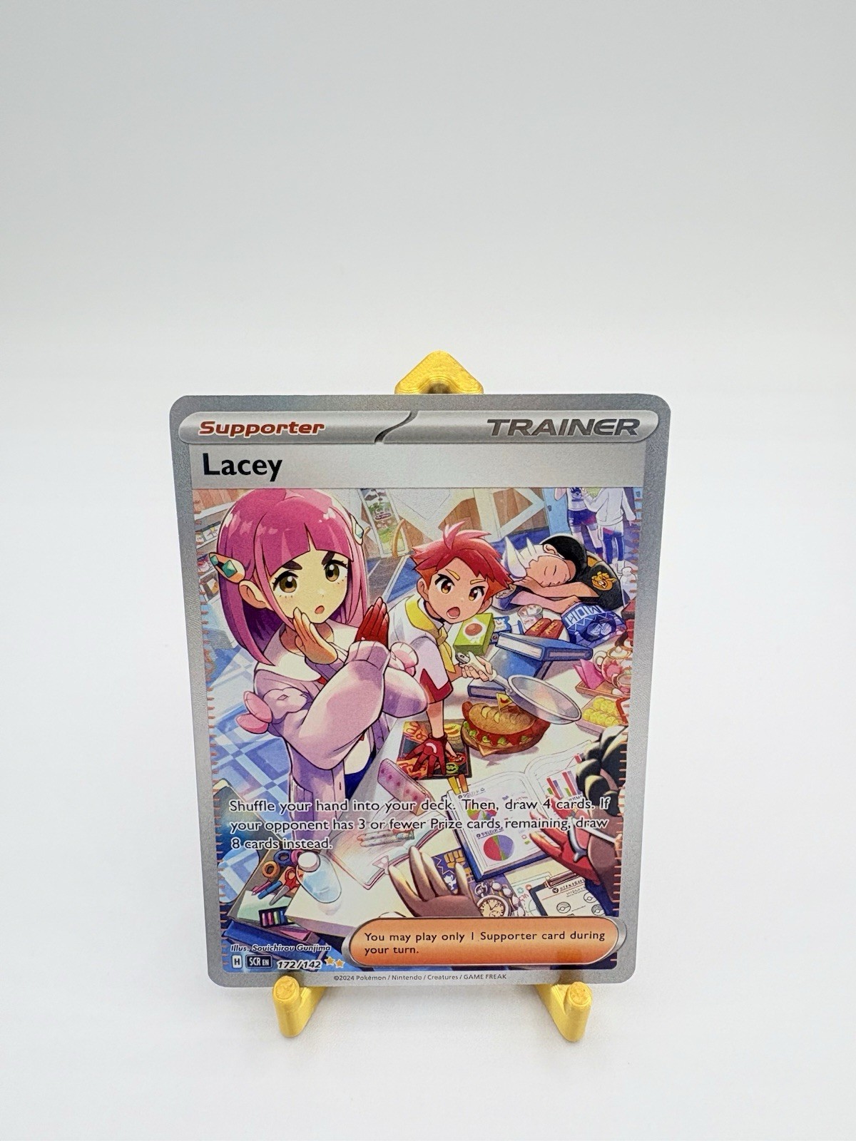 Pokemon Cards Lacey 172/142 Holo Stellar Crown Special Illustration Rare NM