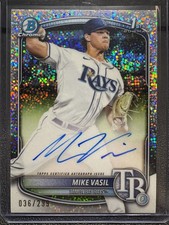 2025 Bowman Chrome Prospect Speckle Refractor /299 Mike Vasil Rookie Auto RC