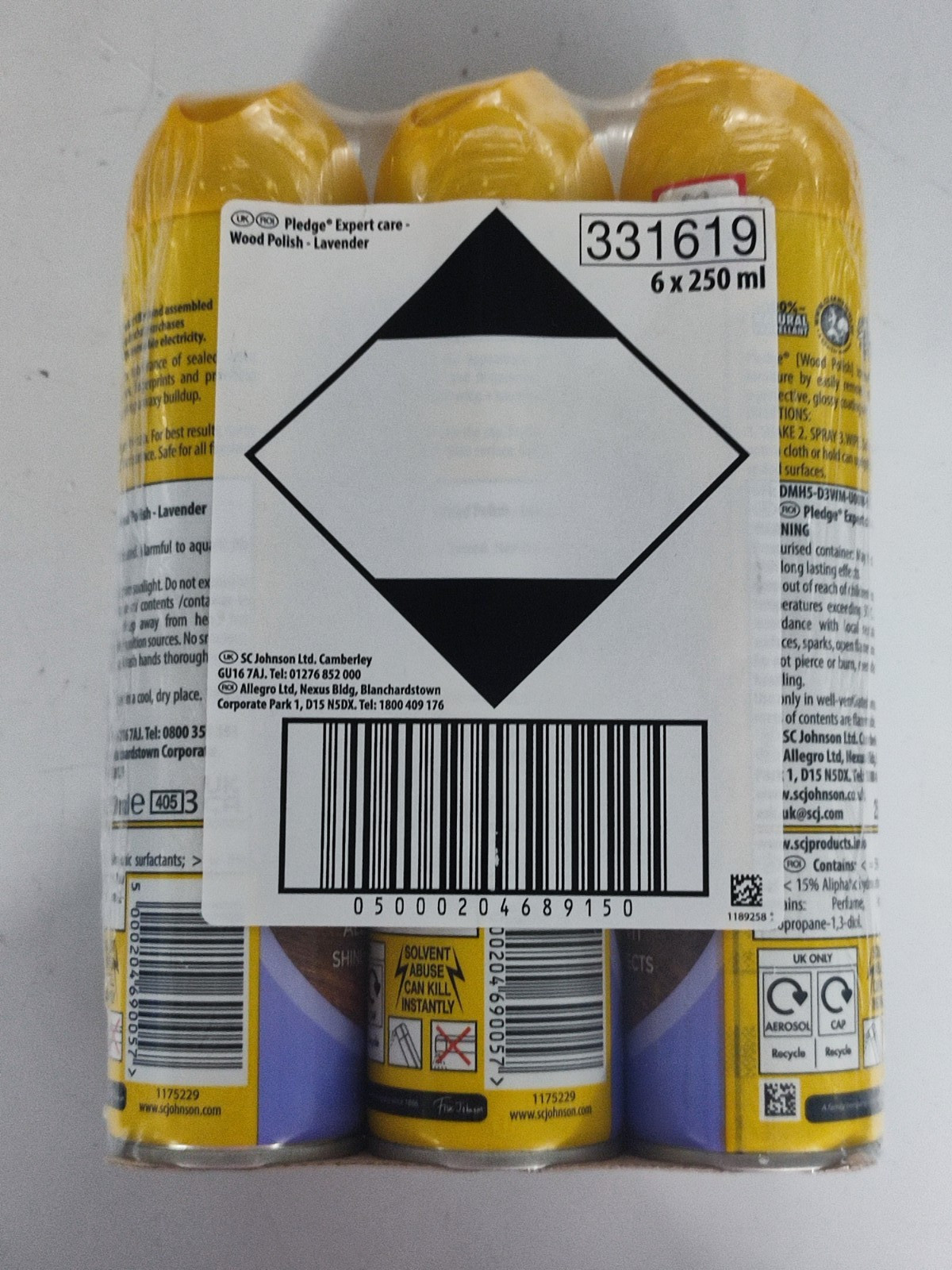 Pledge Wood Polish Lavender - 250ml  [PACK OF 3 units]