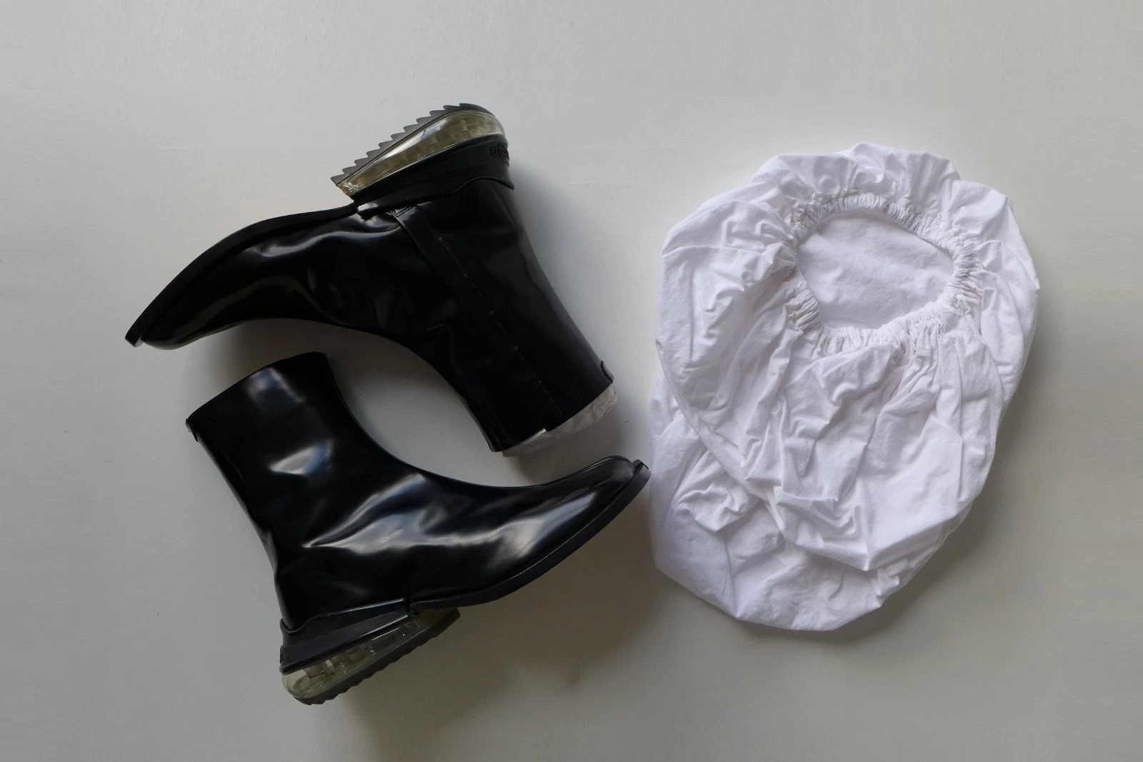 Maison Margiela Tabi Airbag Heel Boots Black Leather - size 41 - BNWB, RRP £1190
