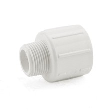 Package: 50 units - 3/4" x 1" PVC Sch. 40 MIP x Socket Adapter