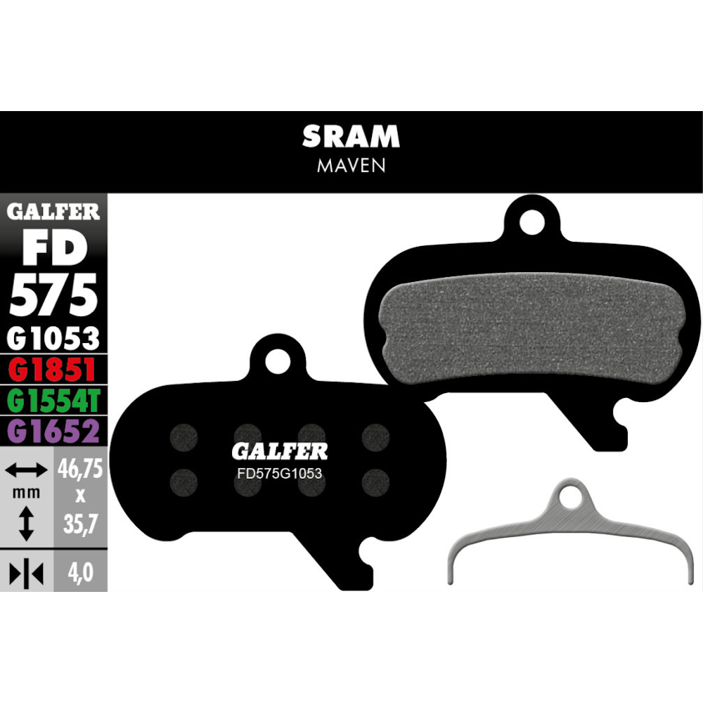 Galfer SRAM Maven Brake Pads - Performance Compound MTB DH Disc Pad Spares New