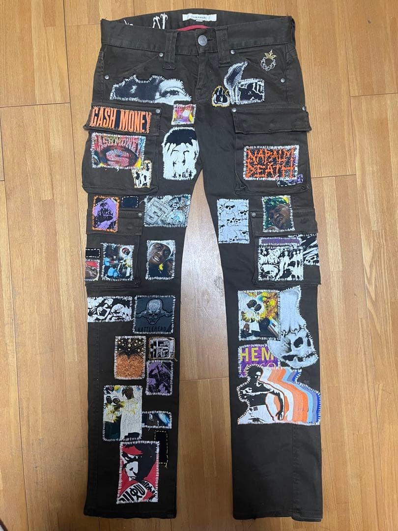 Missing Since Thursday Patch Denim Pants Skinny 4… - image 1